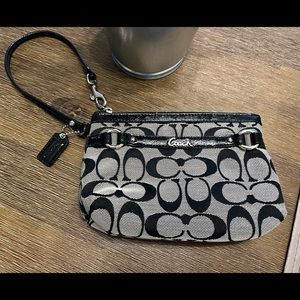 Coach canvas wristlet classic